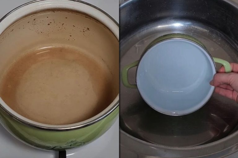 як відбілити емальовану каструлю